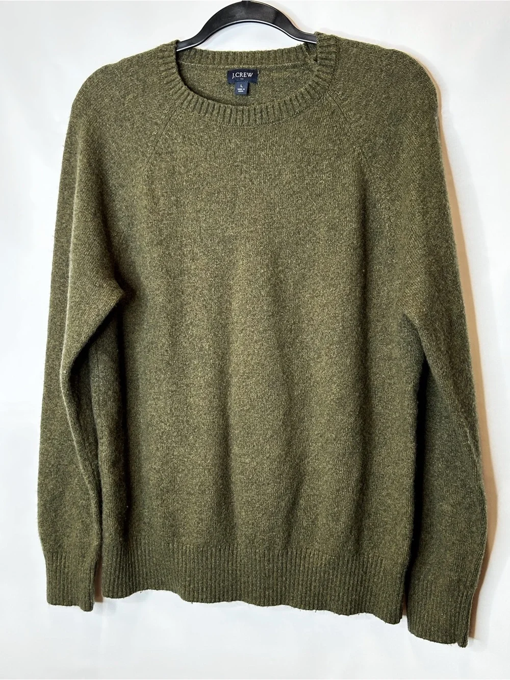 J. Crew Olive Green Crewneck Sweater
